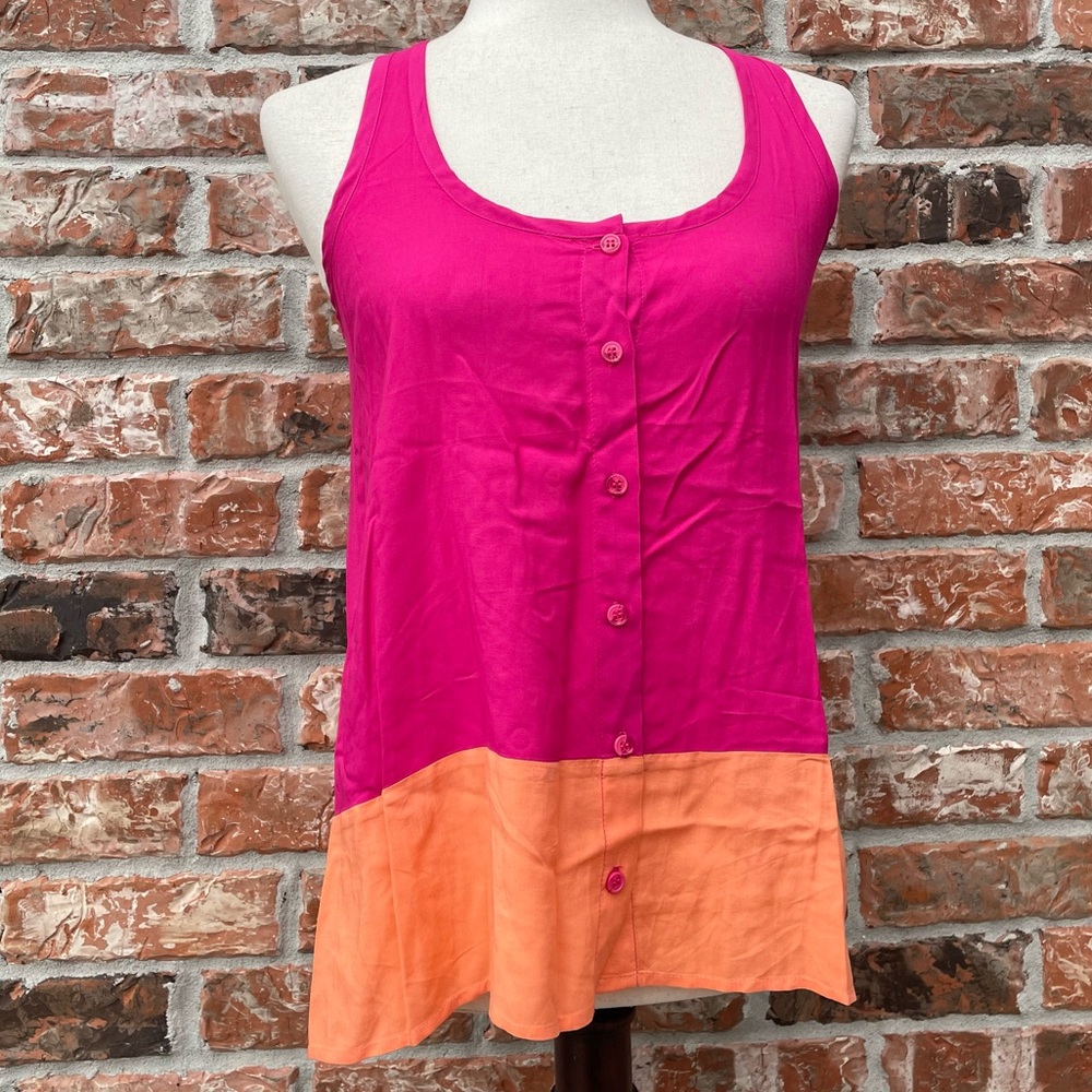 Splendid colorblocked pink and orange tank / XS / Excellent condition